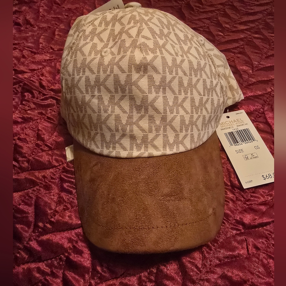 Michael Kors Monogram Beige and Brown Cap